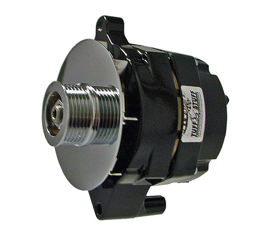 Tuff-Stuff Alternator - 100 amps - 12V - 1-Wire - 6-Rib Serpentine Pulley - Aluminum Case - Black Powder Coat - Ford