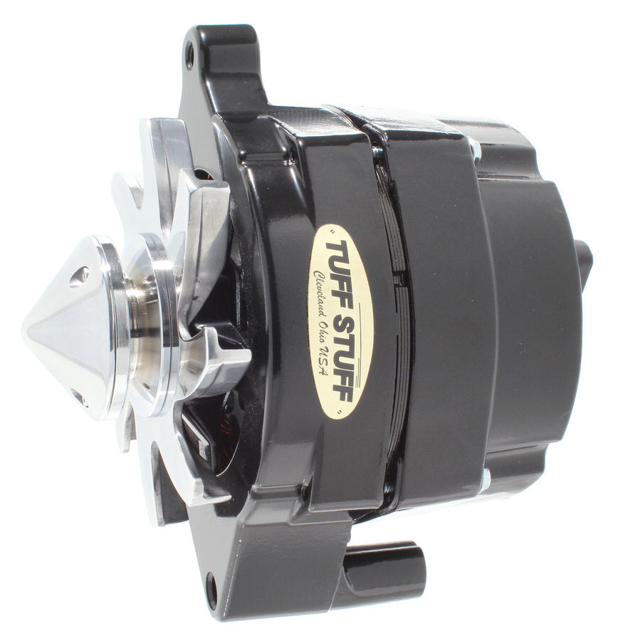 Tuff-Stuff Alternator - Silver Bullet - 140 amps - 12V - 1-Wire - Single V-Belt Bullet Nose Pulley - Aluminum Case -