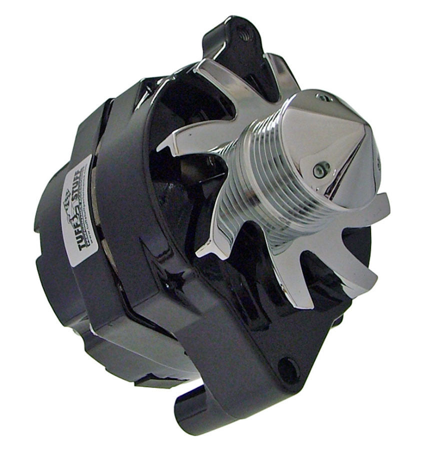 Tuff-Stuff Alternator - Silver Bullet - 140 amps - 12V - 1-Wire - 6-Rib Serpentine Bullet Nose Pulley - Aluminum Case