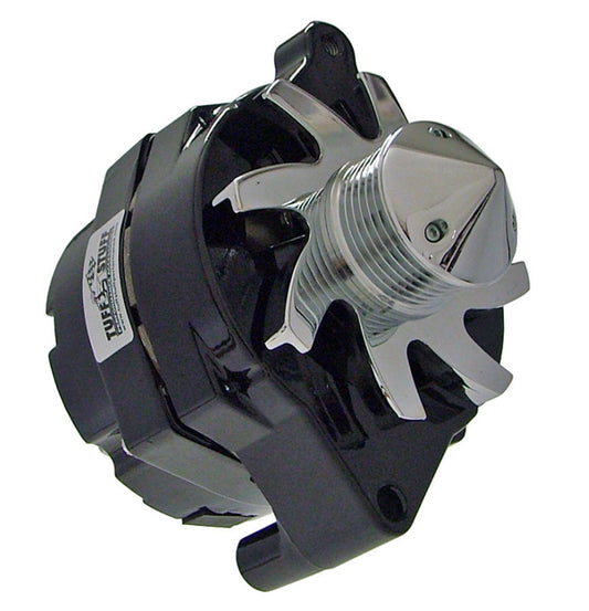Tuff-Stuff Alternator - Silver Bullet - 140 amps - 12V - 1-Wire - 6-Rib Serpentine Bullet Nose Pulley - Aluminum Case