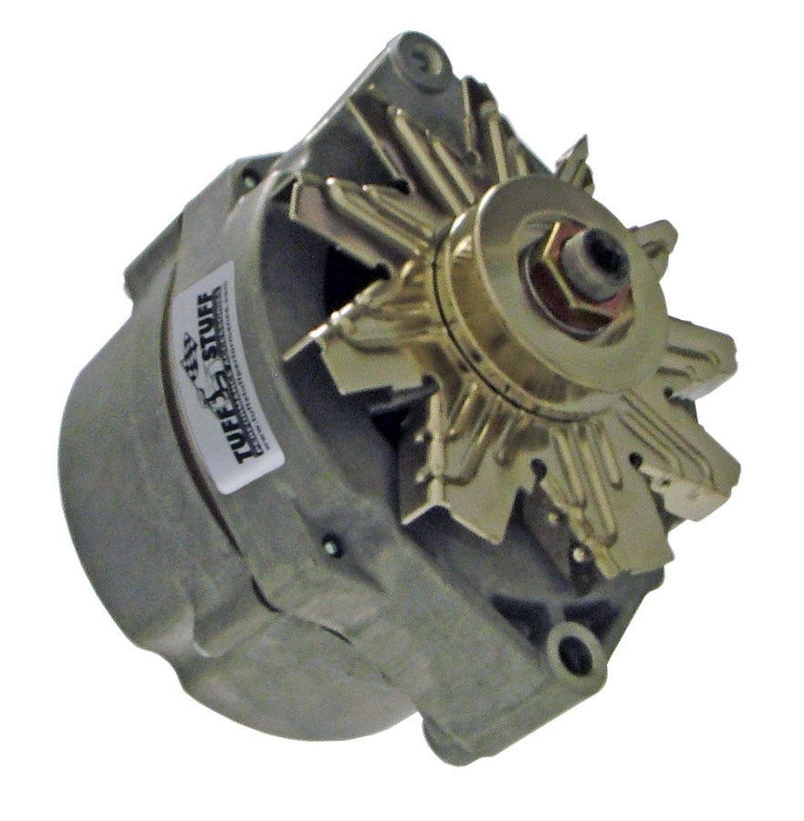 Tuff-Stuff Alternator - Factory Cast PLUS - 80 amps - 12V - OEM - Single V-Belt Pulley - Aluminum Case - Natural - GM