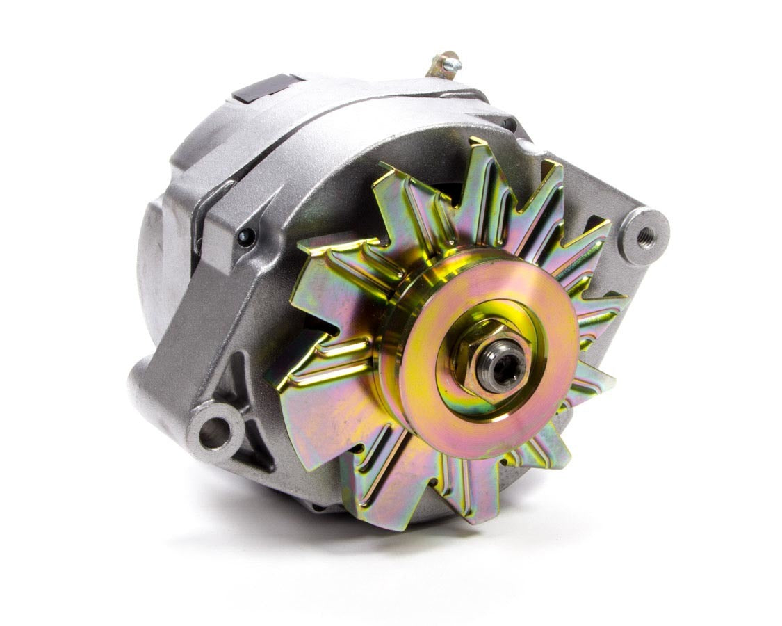 Tuff-Stuff Alternator - Factory Cast PLUS - 100 amps - 12V - 1-Wire - Single V-Belt Pulley - Aluminum Case - Natural -