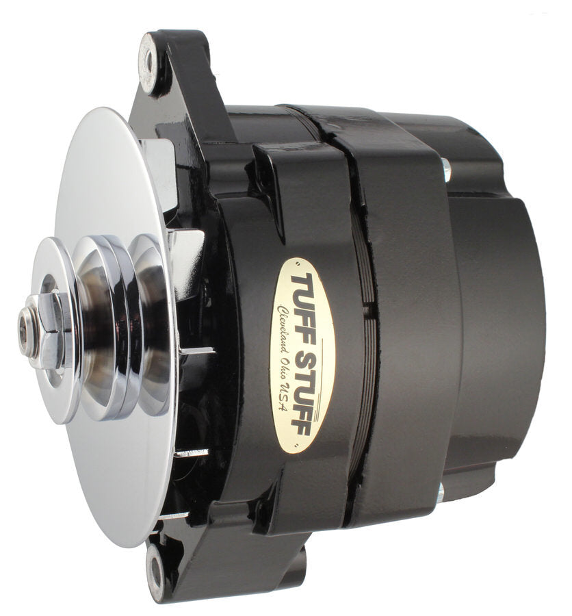 Tuff-Stuff Alternator - 140 amps - 12V - 1-Wire - Single V-Belt Pulley - Aluminum Case - Black Powder Coat - Various