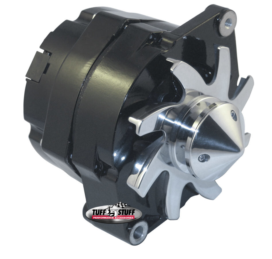 Tuff-Stuff Alternator - Silver Bullet - 140 amps - 12V - 1-Wire - Single V-Belt Bullet Nose Pulley - Aluminum Case -