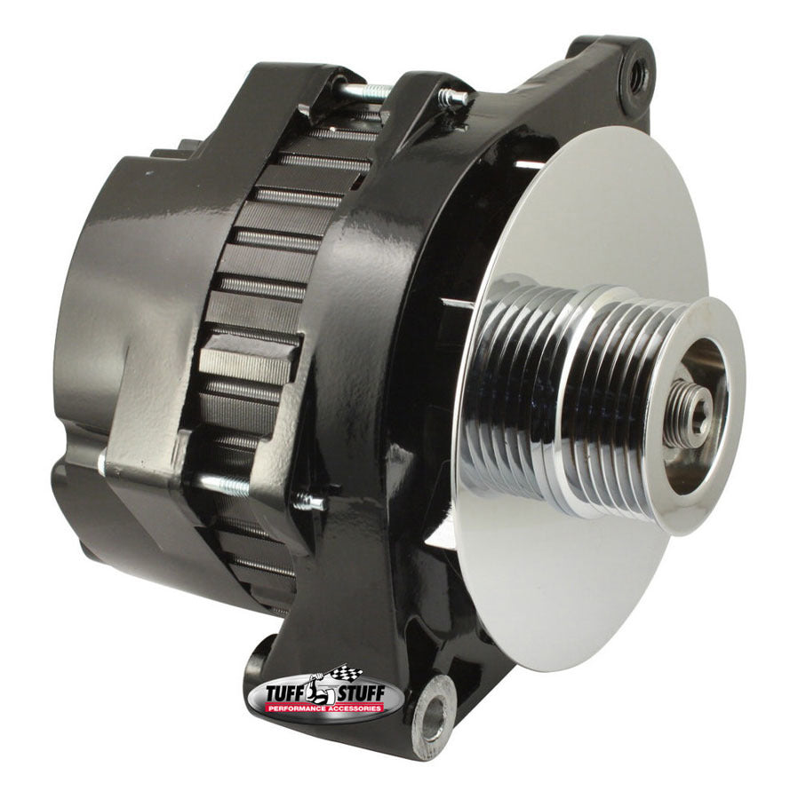 Tuff-Stuff Alternator - 170 amps - 12V - OEM - 6-Rib Serpentine Pulley - Aluminum Case - Black Powder Coat - GM - Each