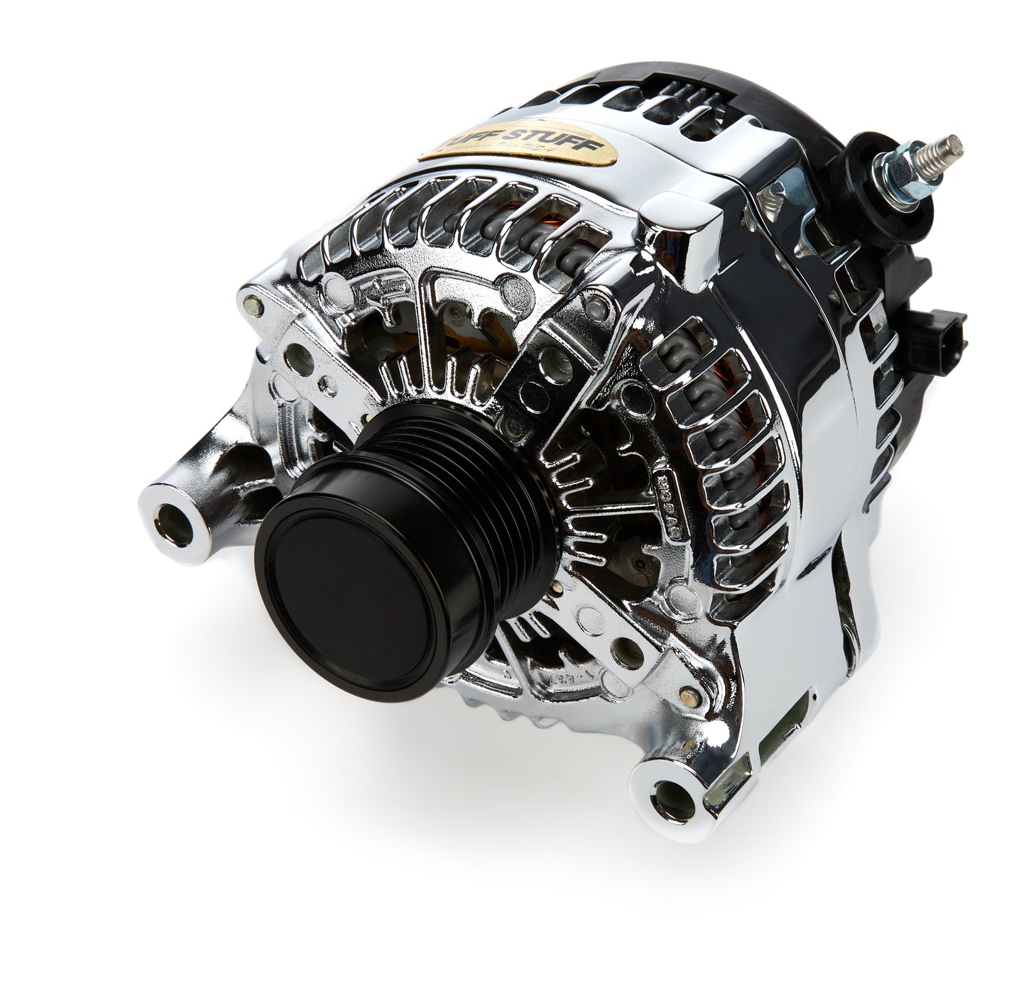 Tuff-Stuff Alternator - 240 amps - 12V - External - 6-Rib Serpentine Pulley - Aluminum Case - Chrome - Jeep Gladiator