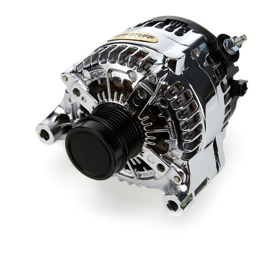 Tuff-Stuff Alternator - 240 amps - 12V - External - 6-Rib Serpentine Pulley - Aluminum Case - Chrome - Jeep Gladiator