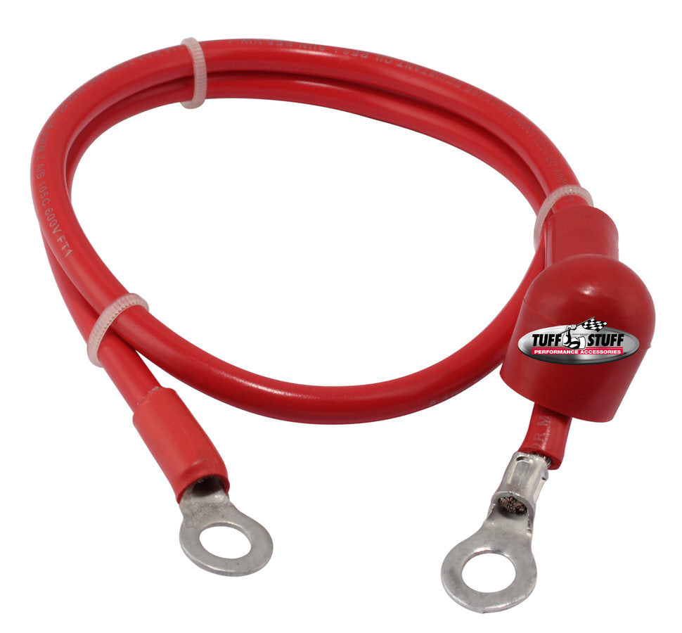 Tuff-Stuff Alternator Pigtail - 36 in Long - 8 Gauge - Rubber Coated - Red - Each