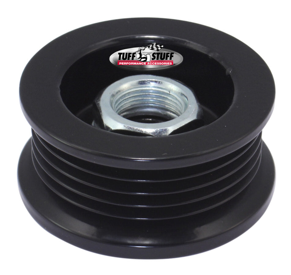 Tuff-Stuff Alternator Pulley - Serpentine - 5-Rib - 2.313 in Diameter - Hardware Included - Steel - Black Powder Coat