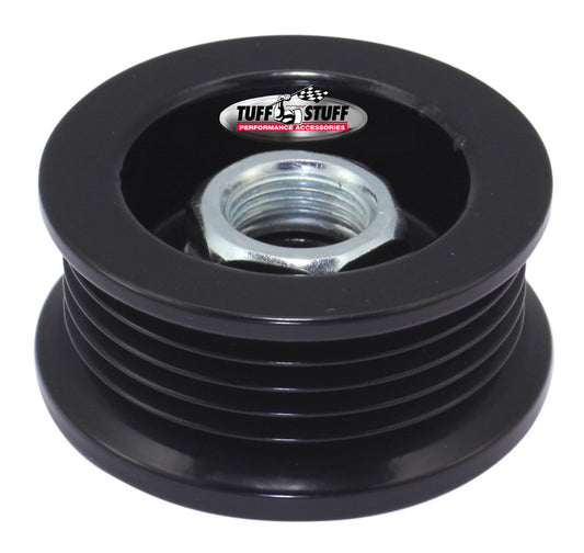Tuff-Stuff Alternator Pulley - Serpentine - 5-Rib - 2.313 in Diameter - Hardware Included - Steel - Black Powder Coat
