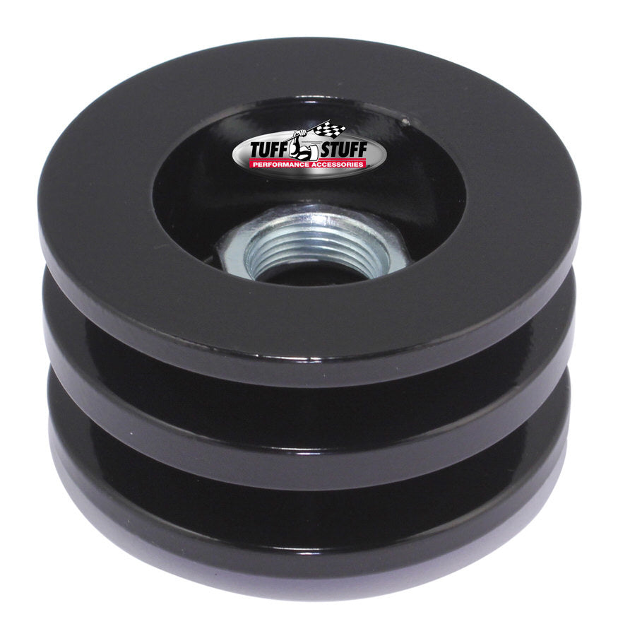 Tuff-Stuff Alternator Pulley - V-Belt - 2 Groove - 2.628 in Diameter - Hardware Included - Steel - Black Powder Coat -