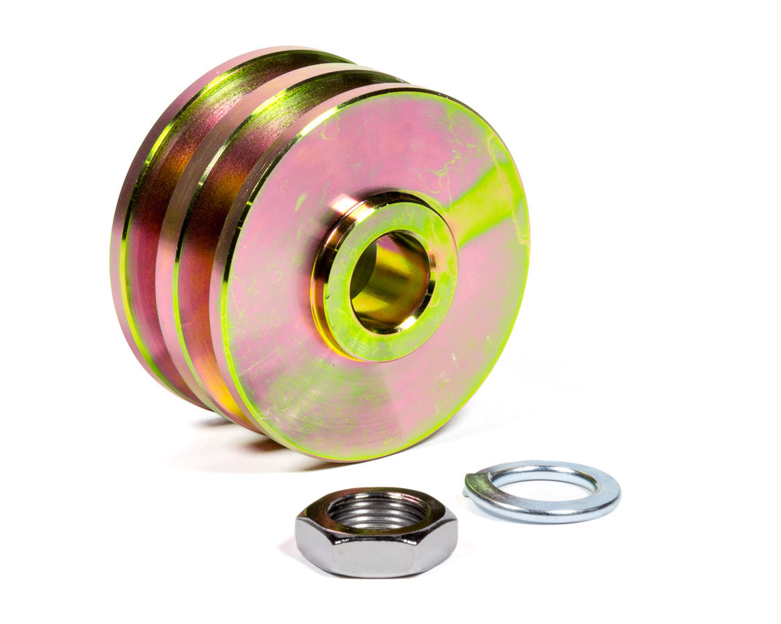 Tuff-Stuff Alternator Pulley - V-Belt - 2 Groove - 2.628 in Diameter - Hardware Included - Steel - Cadmium - Each