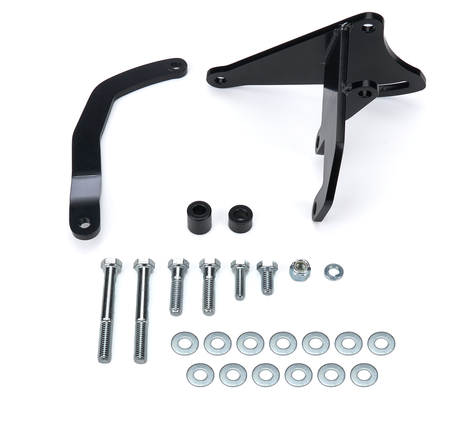 Tuff-Stuff Alternator Bracket - Driver Side - High Mount - Water Pump Mount - Steel - Black Powder Coat - Short Water