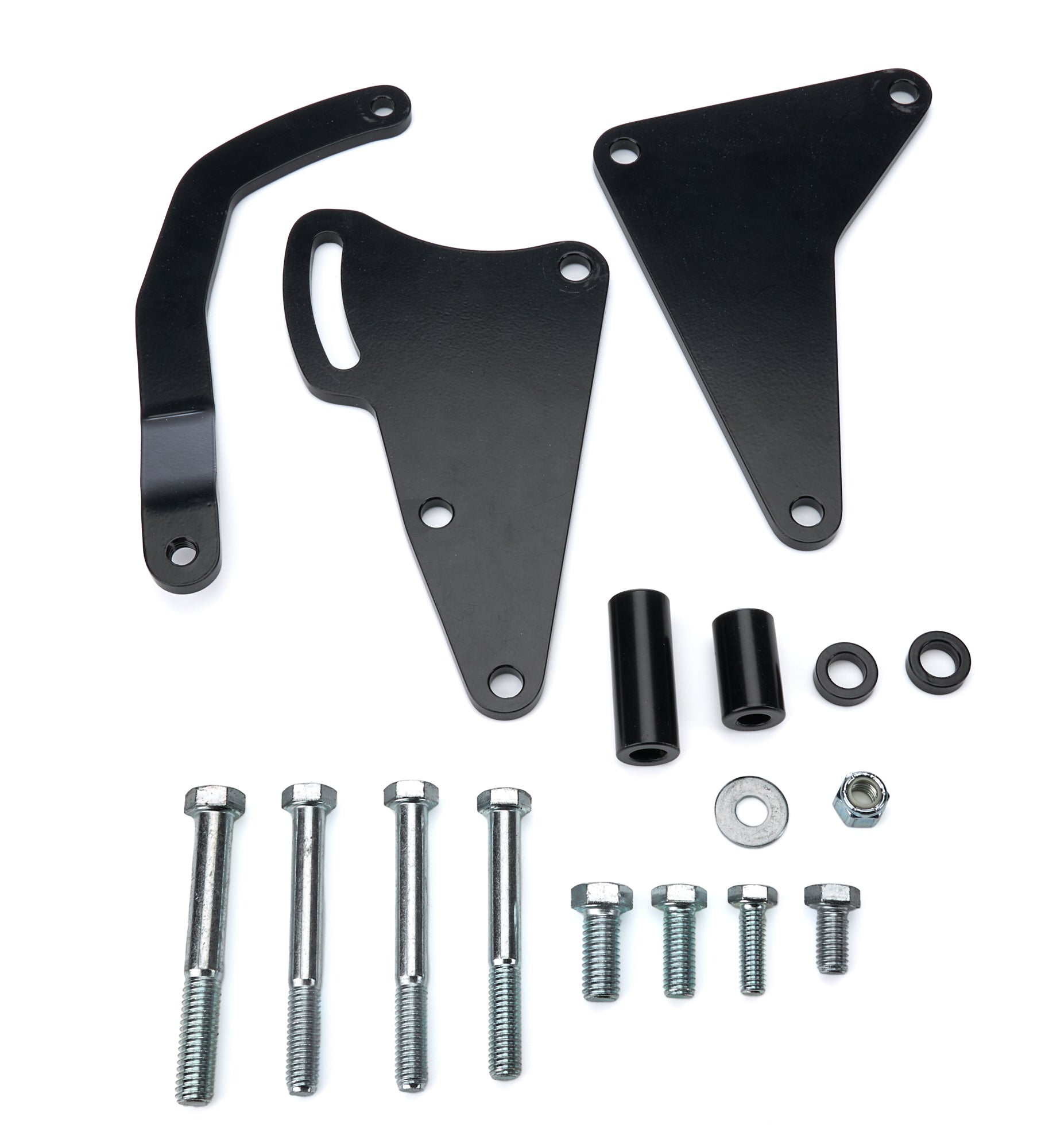 Tuff-Stuff Alternator Bracket - Driver Side - High Mount - Water Pump Mount - Steel - Black Powder Coat - Short Water