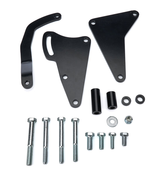 Tuff-Stuff Alternator Bracket - Driver Side - High Mount - Water Pump Mount - Steel - Black Powder Coat - Short Water