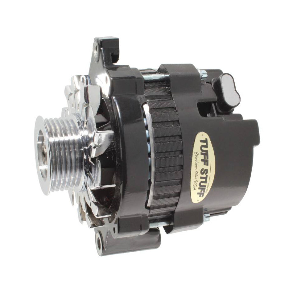 Tuff-Stuff Alternator - Mini Racer - CS121 - 120 amps - 12V - 1-Wire - 6 Groove Serpentine Pulley - Aluminum Case -