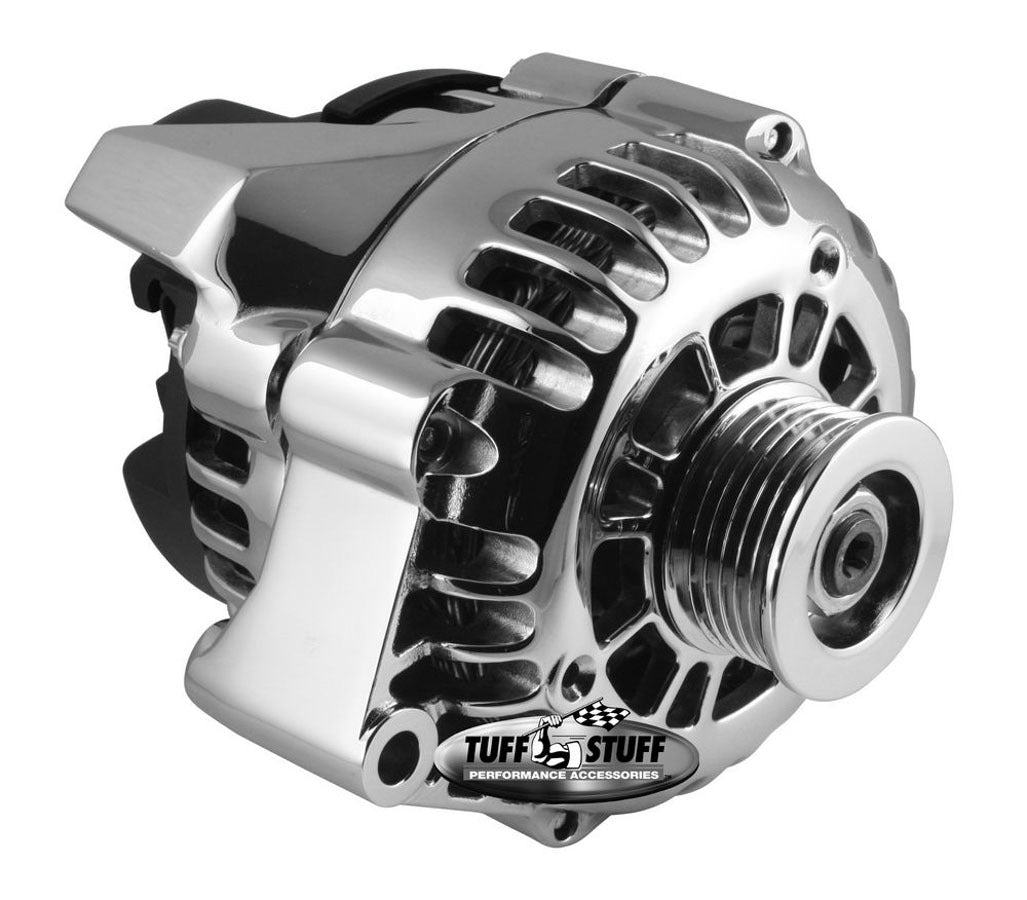 Tuff-Stuff Alternator - 125 amps - 12V - 1-Wire - 6-Rib Serpentine Pulley - Aluminum Case - Polished - GM - Each