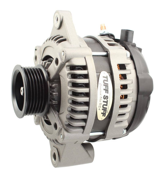 Tuff-Stuff Alternator - Factory Cast PLUS - 225 amps - 12V - 1-Wire - 6-Rib Serpentine Pulley - Aluminum Case -