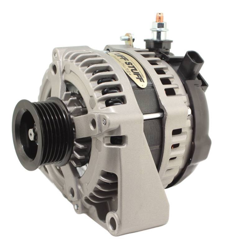 Tuff-Stuff Alternator - Factory Cast PLUS - 225 Amp - 12 V - 1-Wire - 6-Rib Serpentine Pulley - Material Case -