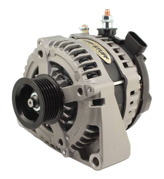Tuff-Stuff Alternator - Factory Cast PLUS - 225 Amp - 12V - OEM - 6-Rib Serpentine Pulley - Material Case - Natural -
