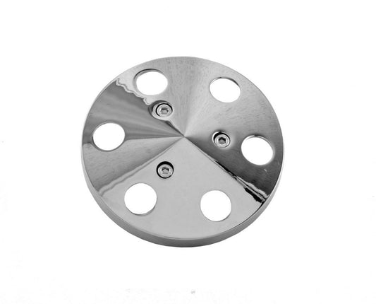 Tuff-Stuff Air Conditioner Clutch Cover - Aluminum - Chrome - Sanden 508 Compressors - Each