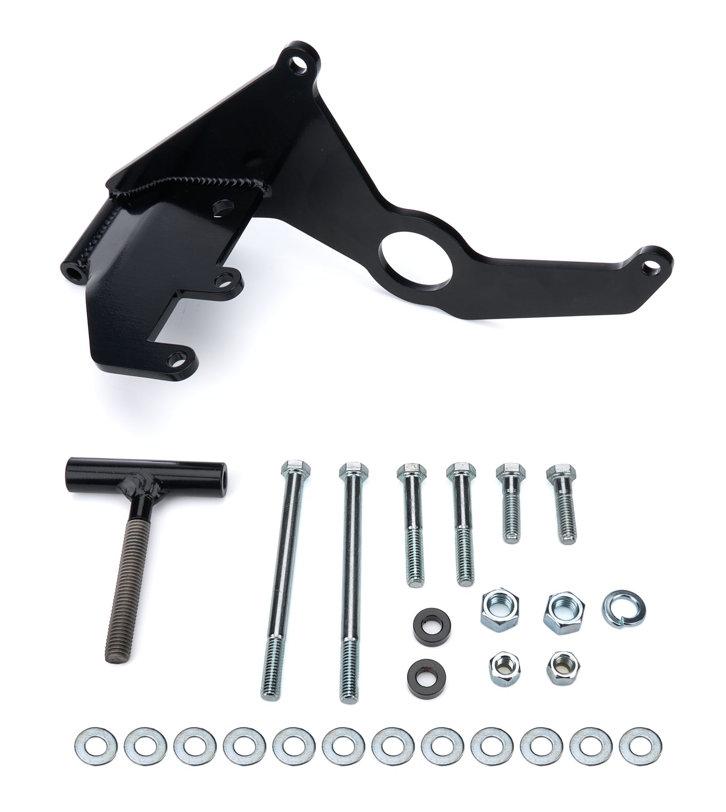Tuff-Stuff Air Conditioning Bracket - Passenger Side - Head Mount - Steel - Black Powder Coat - Sanden SD508