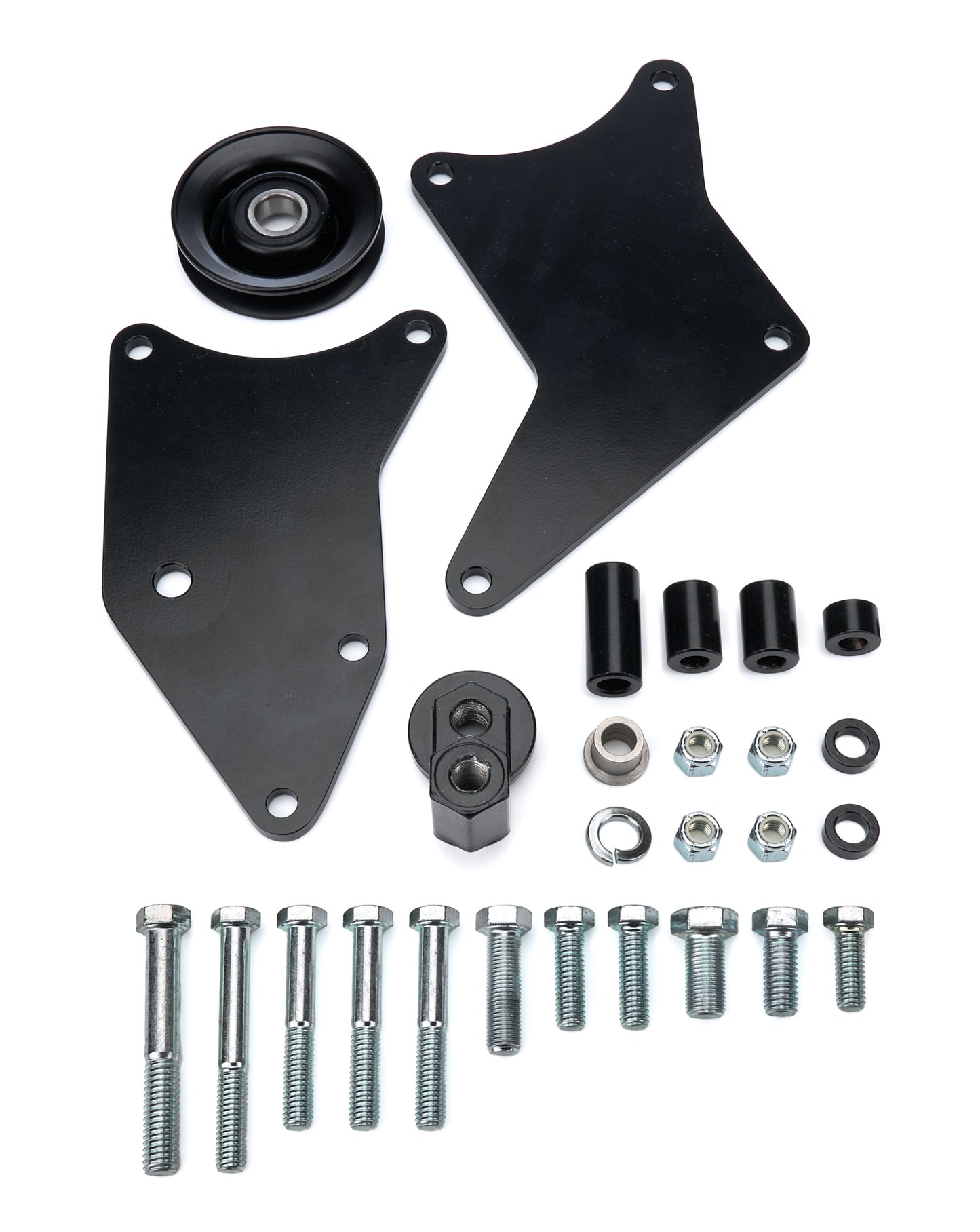 Tuff-Stuff Air Conditioning Bracket - Passenger Side - Head Mount - Steel - Black Powder Coat - Sanden SD508