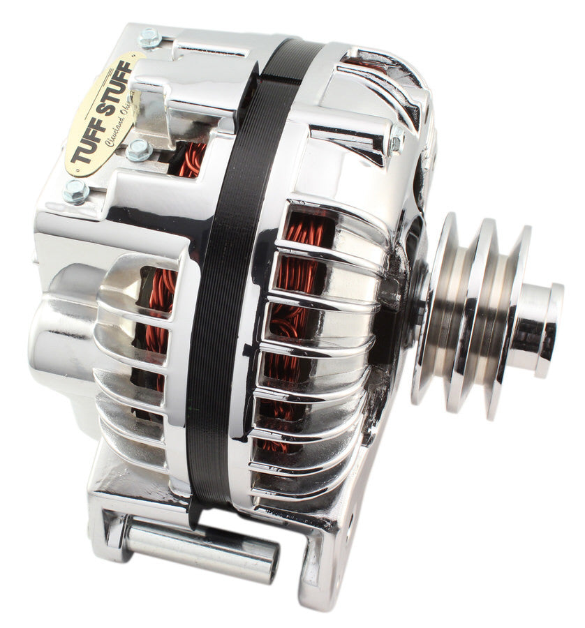 Tuff-Stuff Alternator - 100 Amp - 12V - OEM - Dual V-Belt Pulley - Aluminum Case - Polished - Mopar - Each