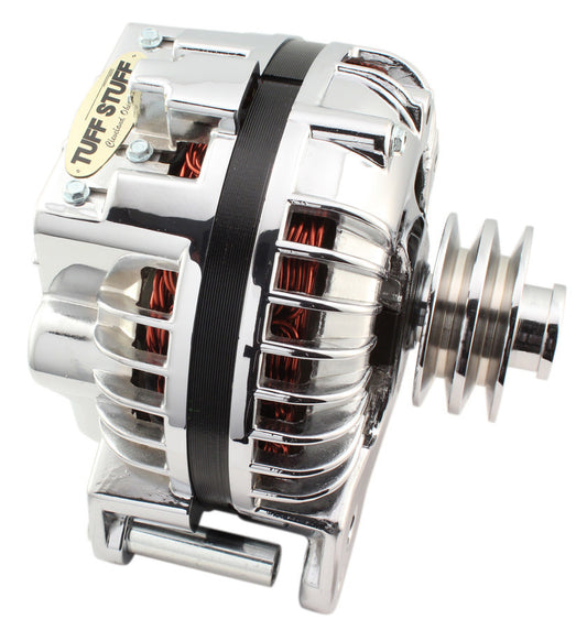 Tuff-Stuff Alternator - 100 Amp - 12V - OEM - Dual V-Belt Pulley - Aluminum Case - Polished - Mopar - Each
