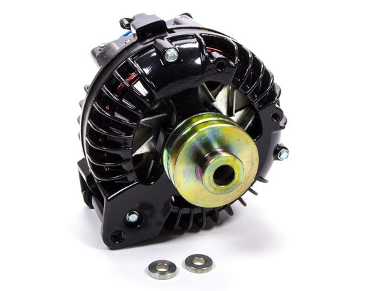 Tuff-Stuff Alternator - 100 amps - 12V - 1-Wire - Dual V-Belt Pulley - Aluminum Case - Black Powder Coat - Mopar - Each