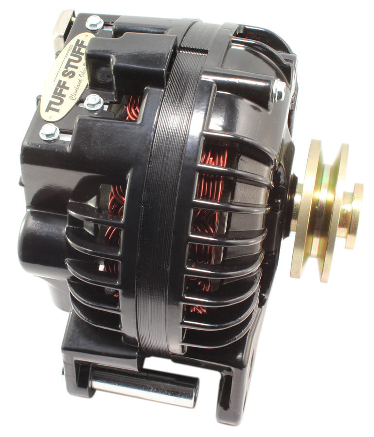 Tuff-Stuff Alternator - 130 amps - 12V - OEM - Single V-Belt Pulley - Aluminum Case - Black Powder Coat - Mopar - Each