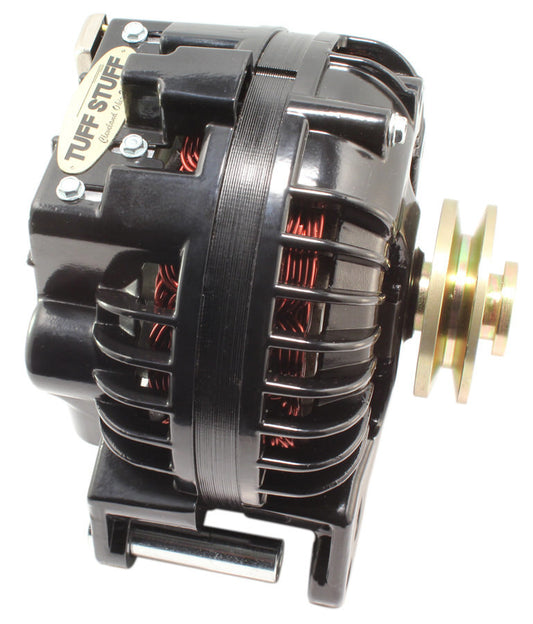 Tuff-Stuff Alternator - 130 amps - 12V - OEM - Single V-Belt Pulley - Aluminum Case - Black Powder Coat - Mopar - Each