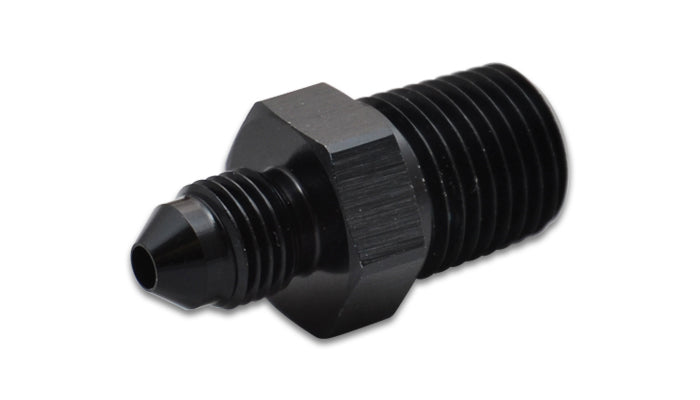 Vibrant Performance Fitting - Adapter - Straight - 3 AN Male to 1/4 in NPT Male - Aluminum - Black Anodized - Each