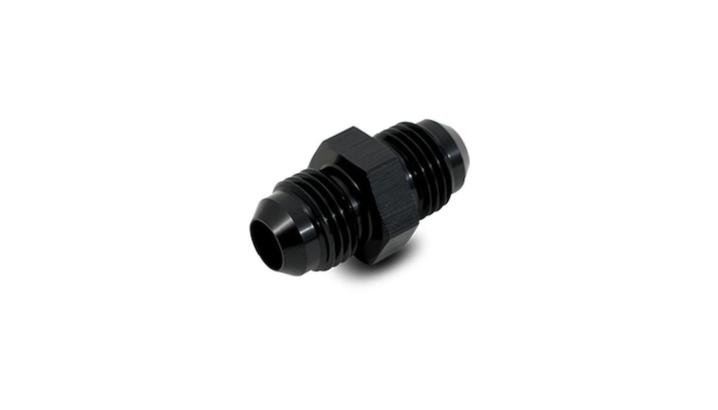 Vibrant Performance Fitting - Adapter - Straight - 3 AN Male to 3 AN Male - Aluminum - Black Anodized - Each