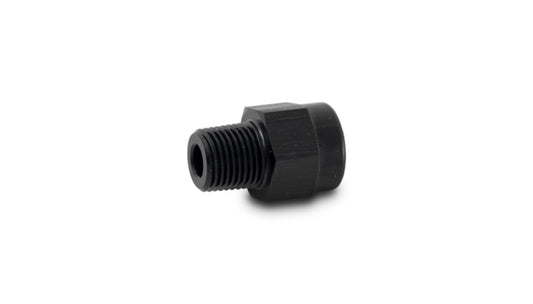 Vibrant Performance Fitting - Adapter - Straight - 1/8 in BSPT Female to 1/8 in NPT Male - Aluminum - Black Anodized -
