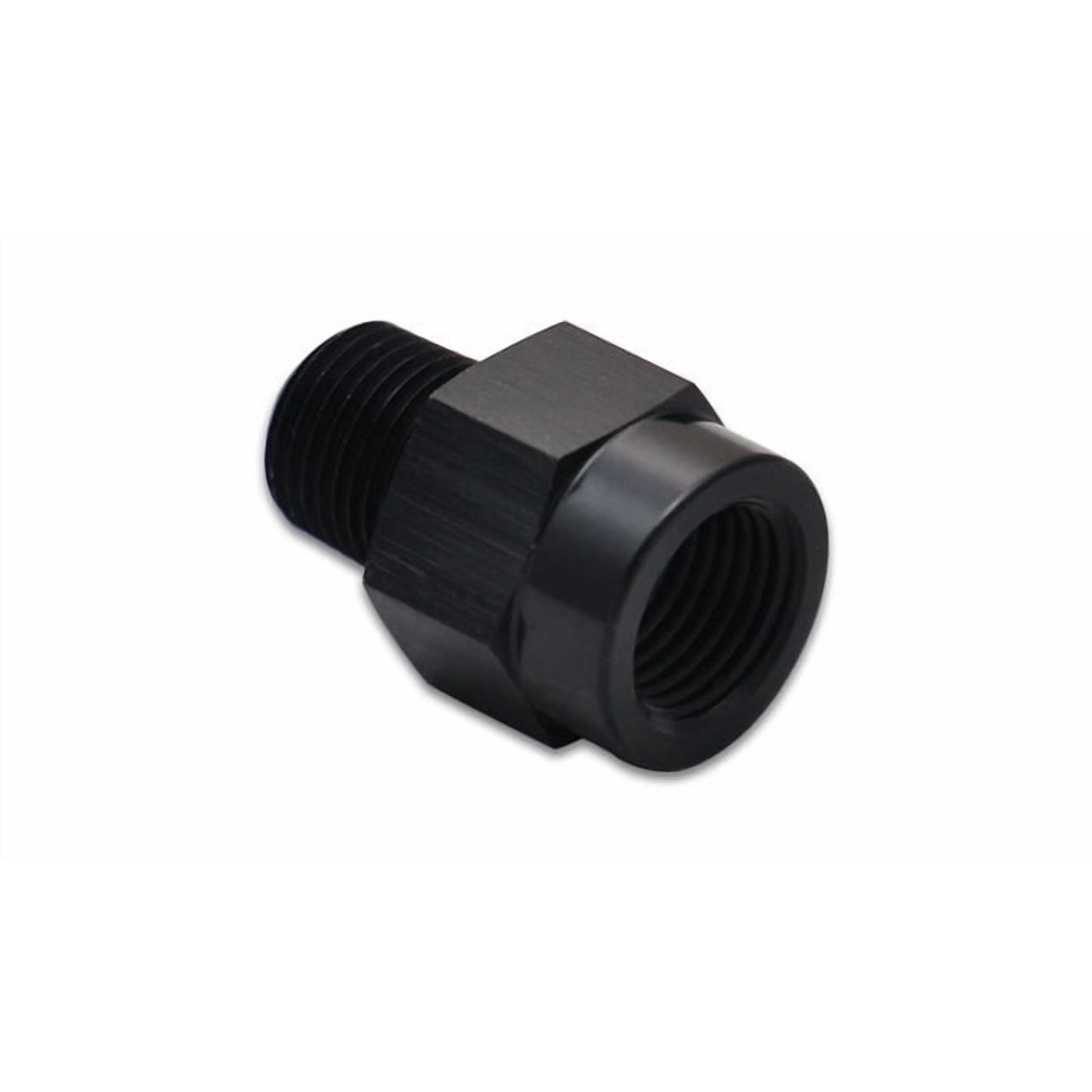 Vibrant Performance Fitting - Adapter - Straight - 1/8 in NPT Female to 1/8 in BSPT Male - Aluminum - Black Anodized -