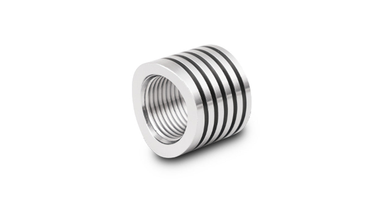 Vibrant Performance Oxygen Sensor Bung - Weld-On - 18 mm x 1.50 in Female Thread - Stainless - Natural - Each