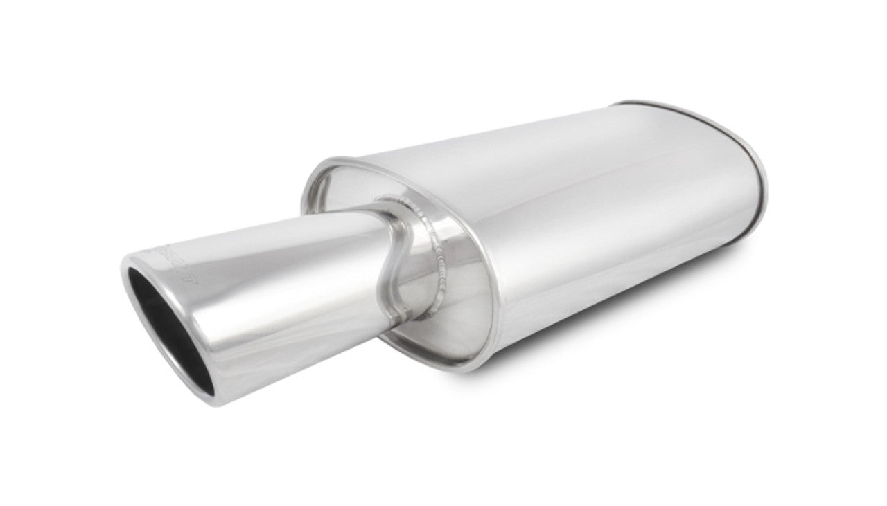 Vibrant Performance Muffler - Streetpower - 3 in Center Inlet - 4 in Center Outlet - 15 x 5 x 9 in Oval Body - 23 in