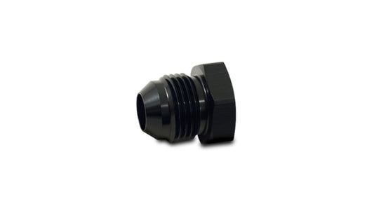 Vibrant Performance Fitting - Plug - 6 AN - Hex Head - Aluminum - Black Anodized - Each