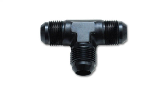 Vibrant Performance Fitting - Adapter Tee - 3 AN Male x 3 AN Male x 3 AN Male - Aluminum - Black Anodized - Each
