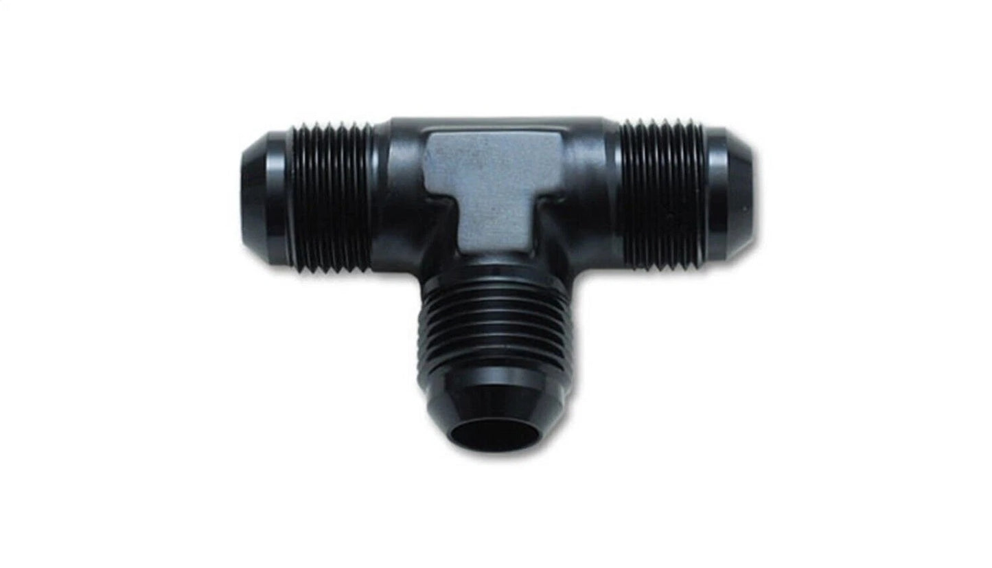 Vibrant Performance Fitting - Adapter Tee - 10 AN Male x 10 AN Male x 10 AN Male - Aluminum - Black Anodized - Each