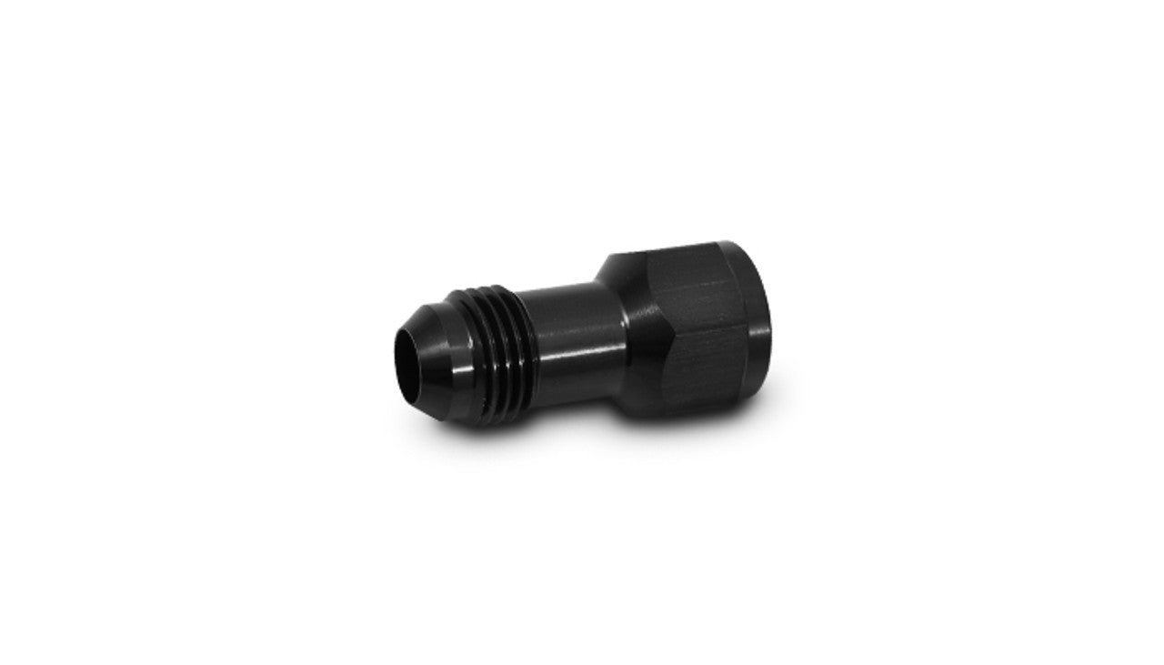 Vibrant Performance Fitting - Adapter - Straight - 8 AN Female to 8 AN Male - 1.5 in Long - Aluminum - Black Anodized