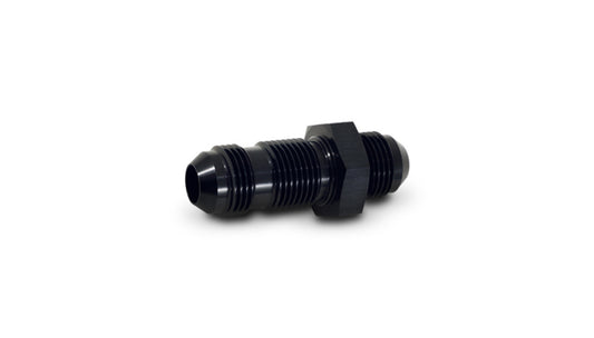 Vibrant Performance Fitting - Bulkhead - Straight - 12 AN Male to 12 AN Male Bulkhead - Aluminum - Black Anodized - Each