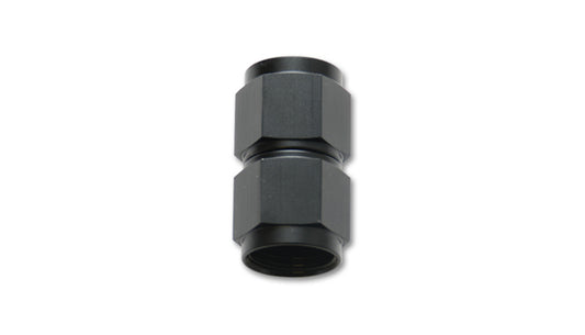 Vibrant Performance Fitting - Adapter - Straight - 20 AN Female to 20 AN Female - Aluminum - Black Anodized - Each