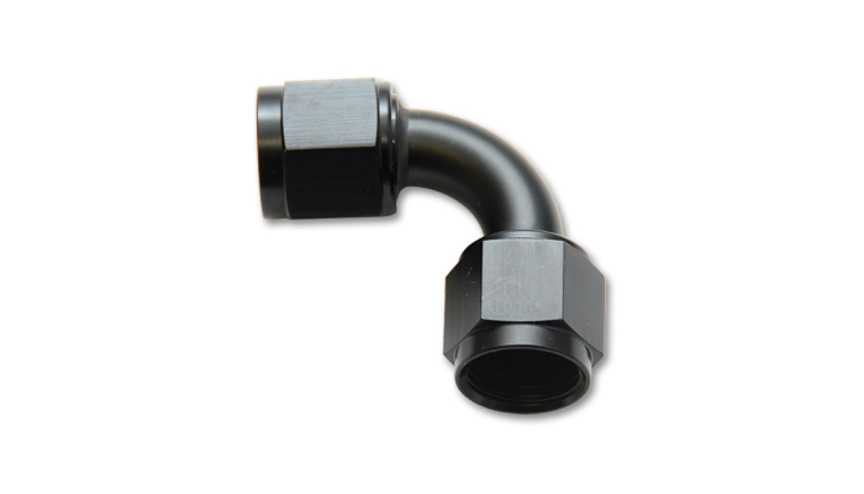 Vibrant Performance Fitting - Adapter - 90 Degree - 20 AN Female to 20 AN Female - Aluminum - Black Anodized - Each