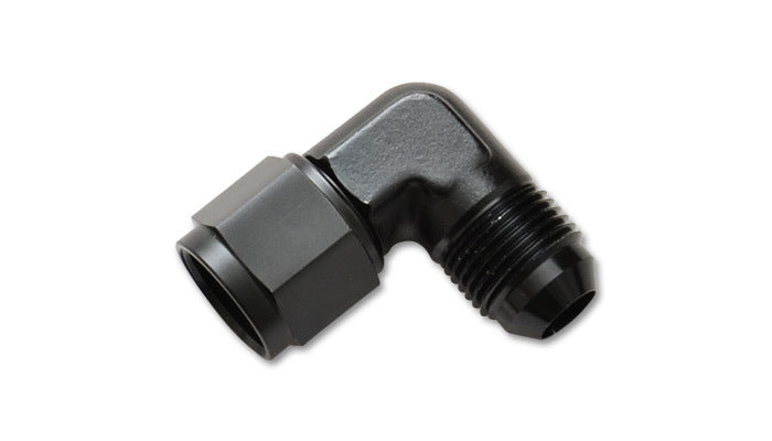 Vibrant Performance Fitting - Adapter - 90 Degree - 16 AN Female Swivel to 16 AN Male - Aluminum - Black Anodized - Each