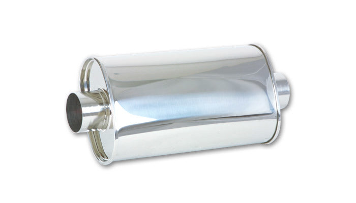 Vibrant Performance Muffler - Streetpower - 3 in Center Inlet - 3 in Center Outlet - 15 x 5 x 9 in Oval Body - 20 in