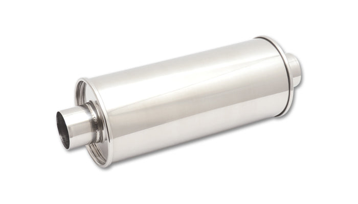 Vibrant Performance Muffler - Street Power - 2.25 in Center Inlet - 2.25 in Center Outlet - 14 x 6 in Round Body - 19