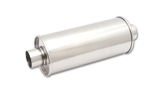 Vibrant Performance Muffler - Street Power - 2.25 in Center Inlet - 2.25 in Center Outlet - 14 x 6 in Round Body - 19