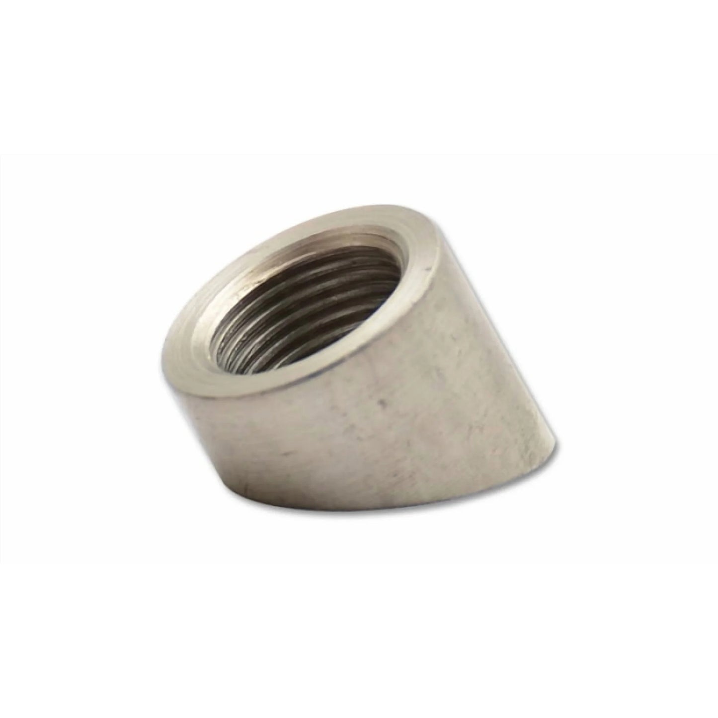 Vibrant Performance Oxygen Sensor Bung - 30 Degree - Weld-On - 18 mm x 1.50 in Female Thread - Stainless - Natural -